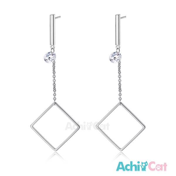 耳環AchiCat 正白K 時尚女神 耳針式 幾何 垂墜 兩款任選 一對價格