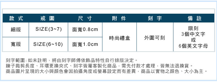 情侶對戒 ATeenPOP 珠寶白鋼戒指尾戒 堅定一生 聖誕禮物 七夕禮物 情人戒指 單個價格