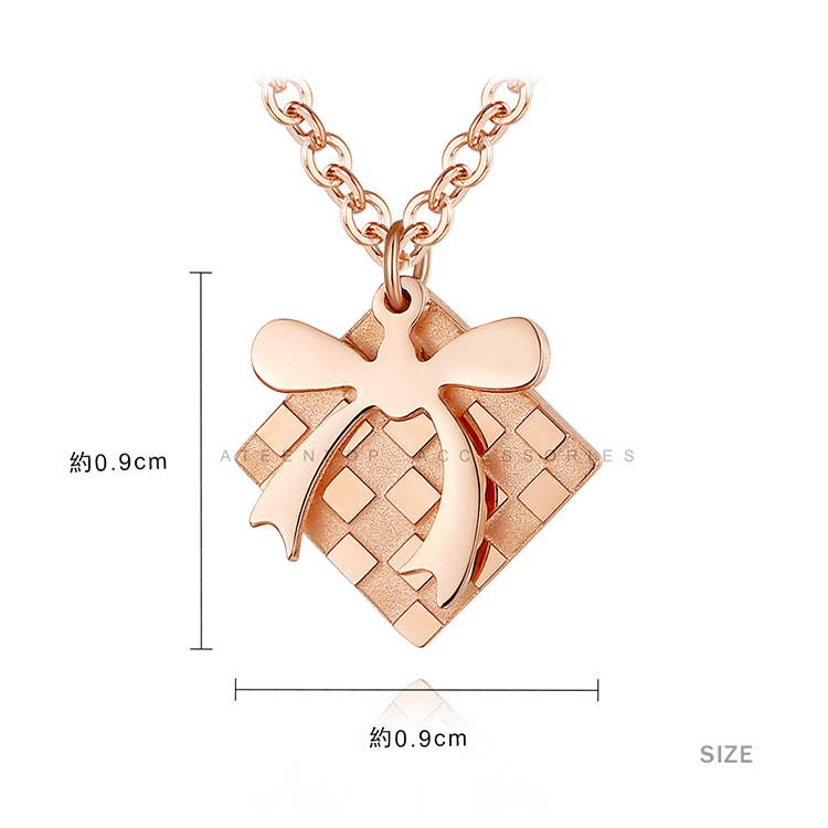 鋼項鍊 ATeenPOP 甜美禮物 兩款任選 蝴蝶結 淑女項鍊
